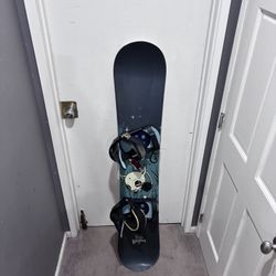 Snowboard with Bindings - Size 150cm