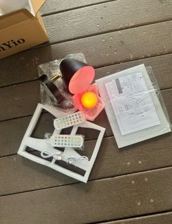 2 PACK OIYIO rechargeable Modern Plug in Wall Sconces White LED Wall Lamp With Colors
