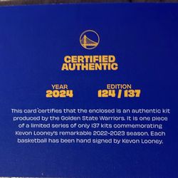 Kevon Looney Signed Basketball 