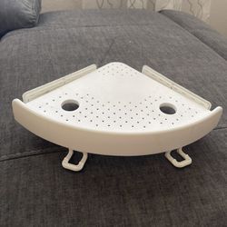 White Corner Adjustable Shelf 13”x9”x2”