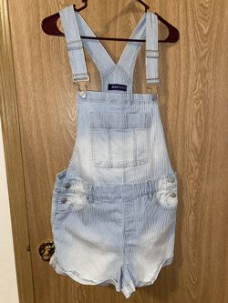 Pin Stripe Short Overalls/shortalls