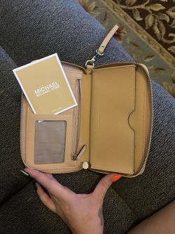 Michael Kors Wristlet Genuine Leather Wallet