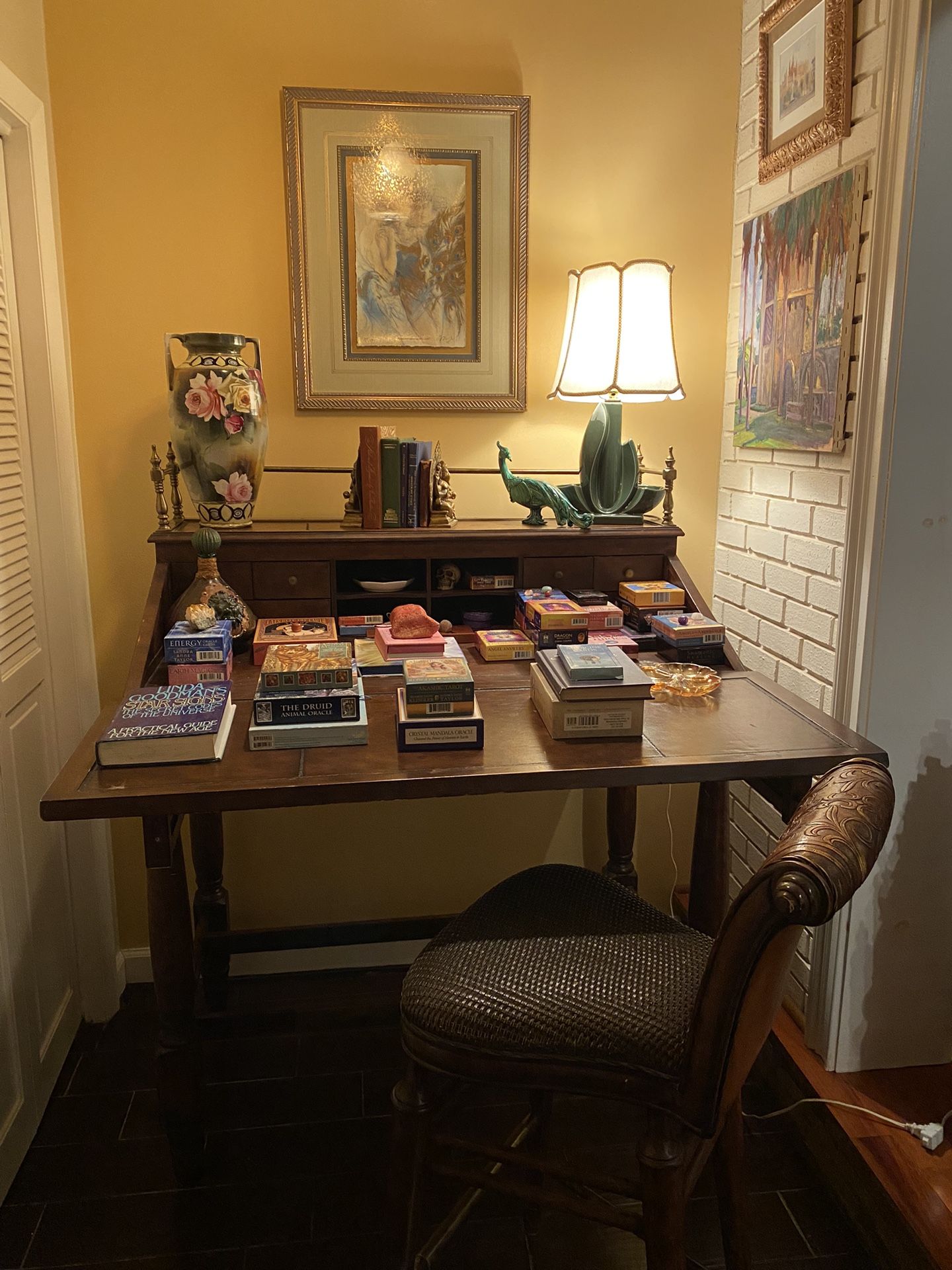 Vintage Hemingway Writing Desk And Chair