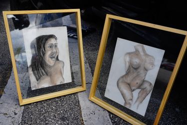 Drawing Art W Frame Wooden 