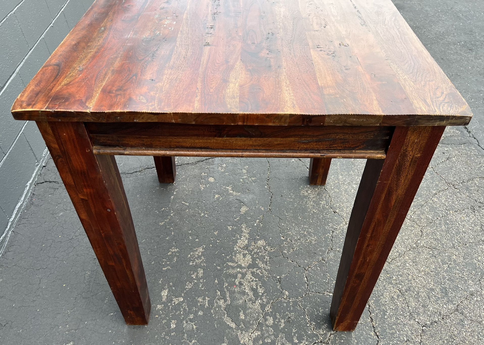 Vintage Rustic Solid Wood Amish Farmhouse Barnwood Bar Table