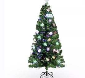 Pre-lit Artificial 7' ft Fiber Optic Christmas Treew/ LED Multicolor Lights FREE SHIPPING VIA FED EX 3-5 BUSINESSES DAYS