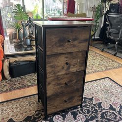 Wooden Dresser - Lightweight Cabinet With Removable Fabric Drawers And Wooden Top - Super Lightweight And Easy To Transport Yet Sturdy!