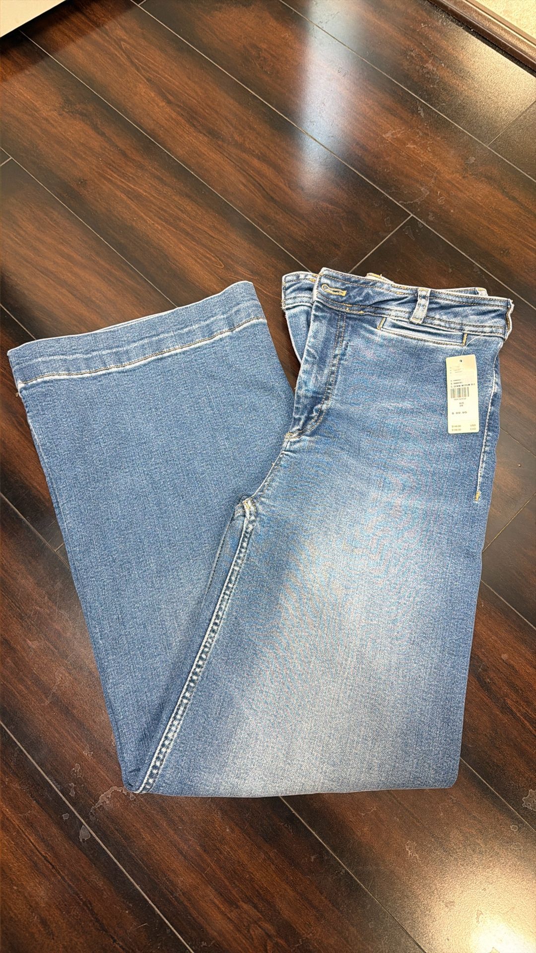 Maeve Full Length Wide Leg Jean