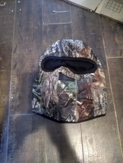 Hunting realtree woodland mask cap