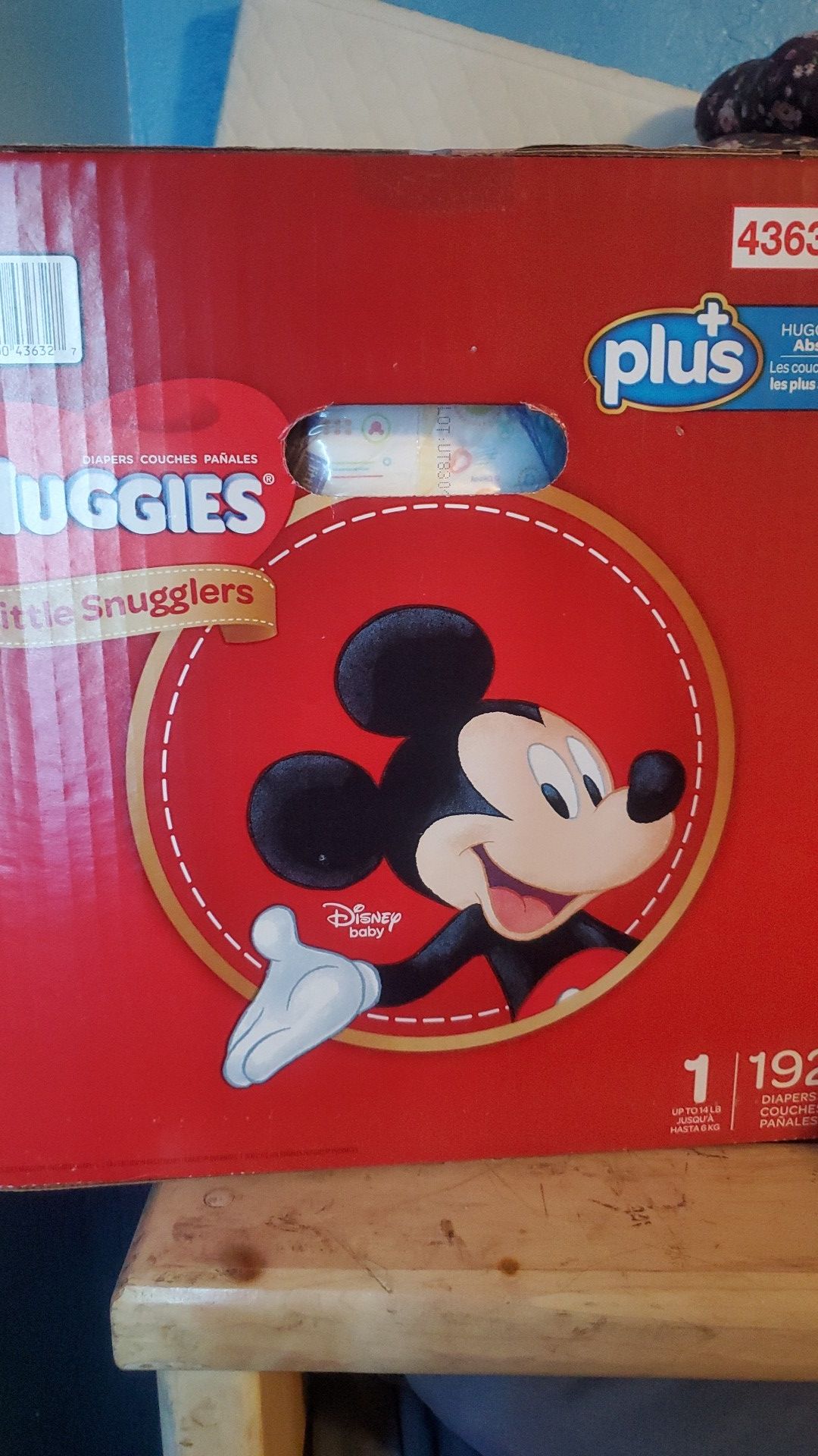 Huggies size one diapers 192 cnt
