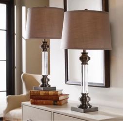 Brand New Costco Sam Crystal Table Lamp, 2-pack