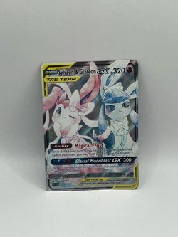 Non TCG Pokemon Sylveon & Glaceon Gx Tag Team Fan Art Card