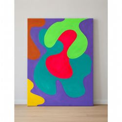 36x48 Abstract Canvas Art, Bold Colorful Design - New - Savannah, GA