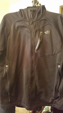 Black northface zip up sz M