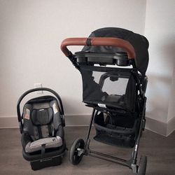 Baby Trend Passport Cargo Travel System with Lightweight EZ Lift 35 Plus Infant Car Seat - Black Bamboo