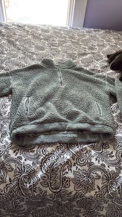 Green fluffy sweater
