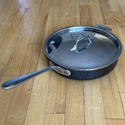 All Clad Ltd. 3 qt 11” Saute Pan w/Lid - Stainless Steel w/Anodized Exterior