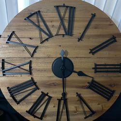 Reloj de pared rústico 36 pulgadas número son de metal
