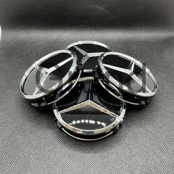Set Of 4 Fits Mercedes Wheels Rim Cente Caps 75mm