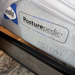 Mattress- Frame- End Tables- Lamps 