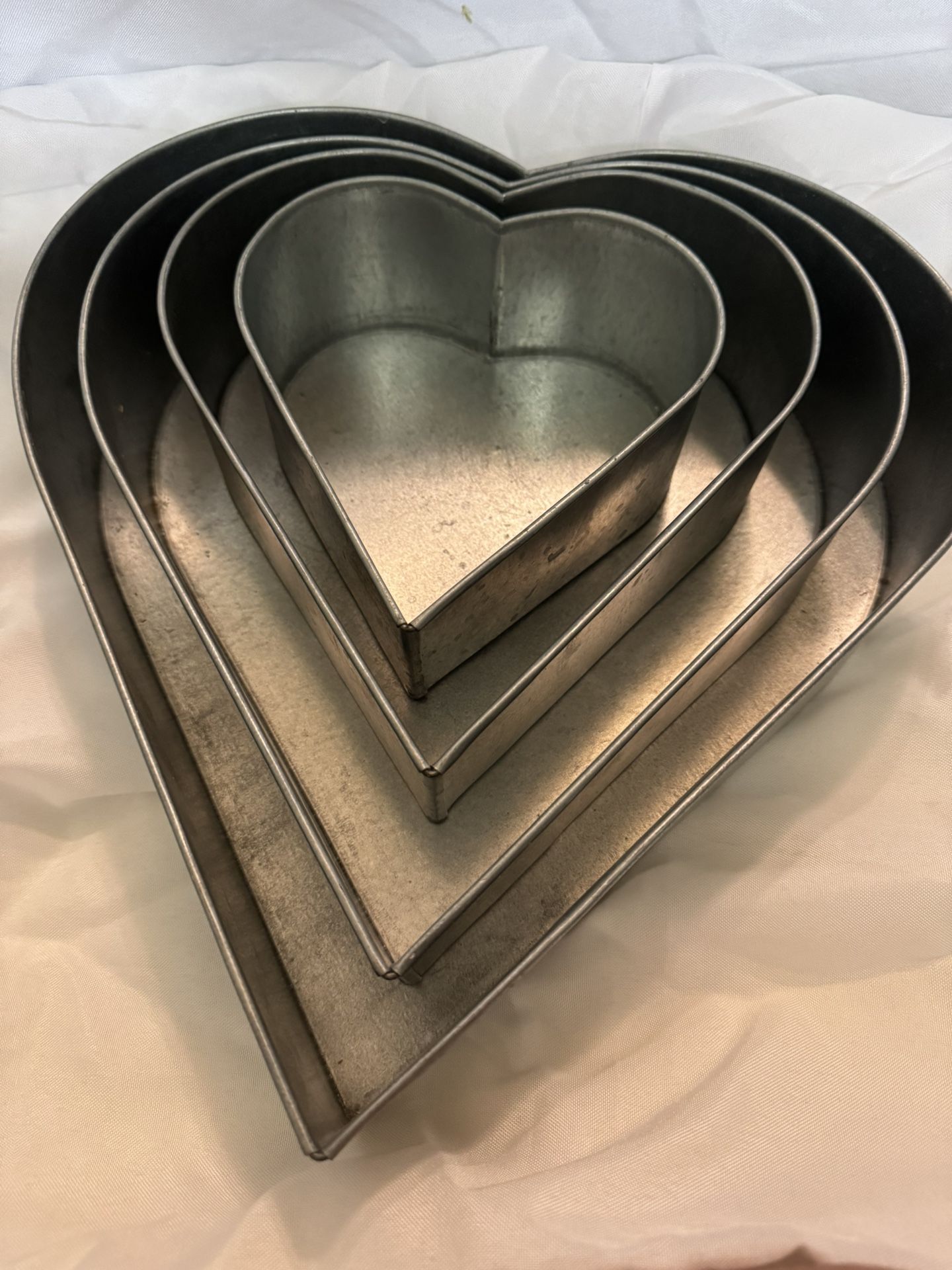 Heart Shaped 4-pc Set Pans - 12”, 10”, 8” , 6” - All 3 Inches Height