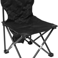 Portable Outdoor Folding Chair Oxford Cloth Stable Support Comfortable Design for Fishing Hiking Camping