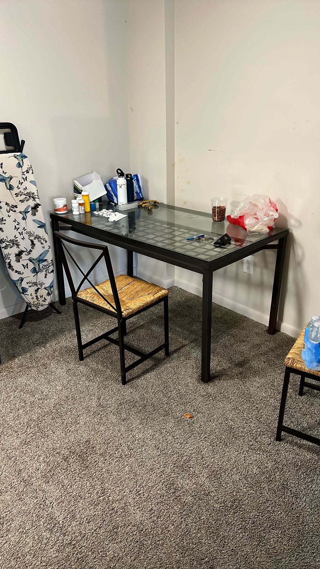 Glass Dining Table With 4 Chairs-free