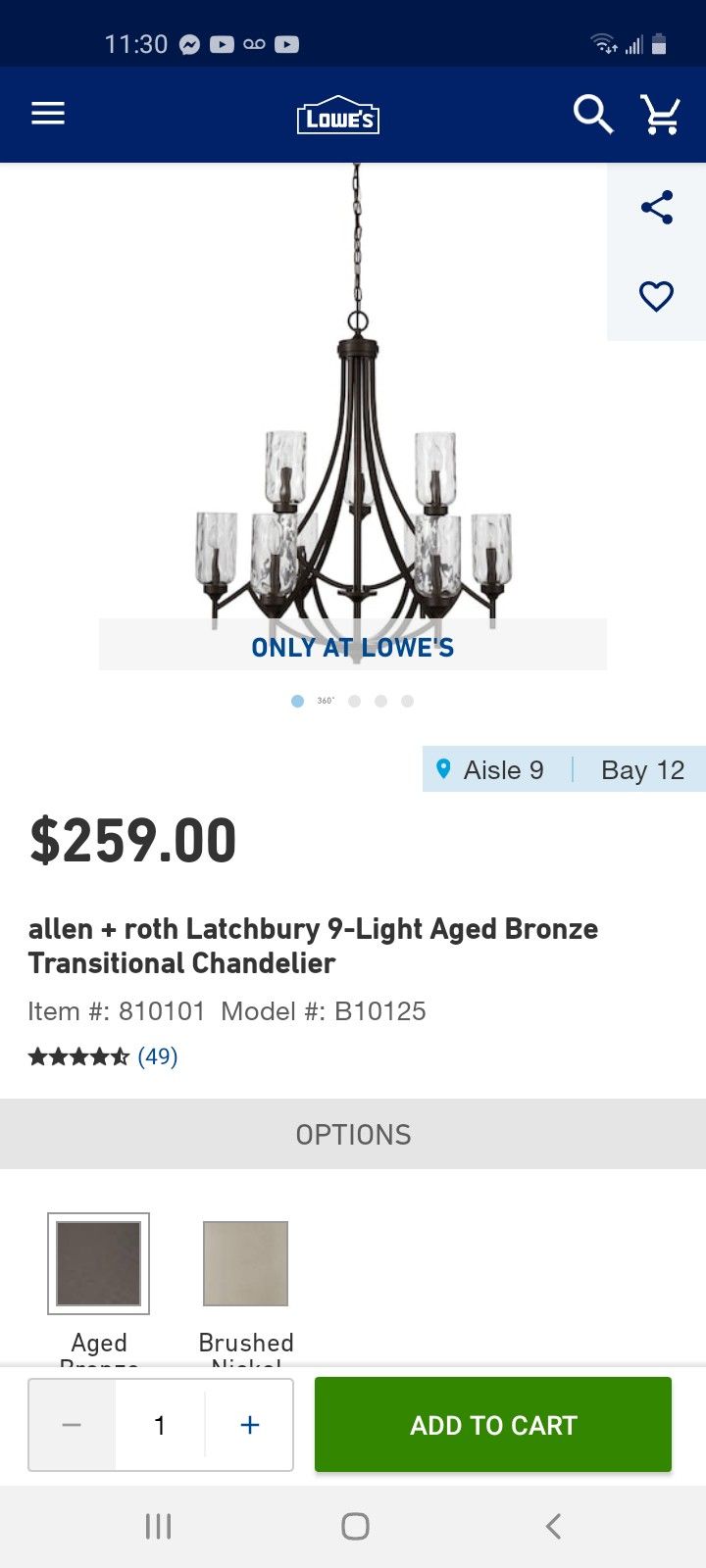 9 light chandelier candelero