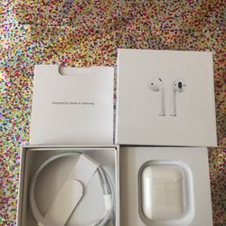 Brand New 1st Gen AirPods  Condition: Brand new, only opened for a picture Price: $70 Includes: AirPods, charging case, original box Authenticity: 100