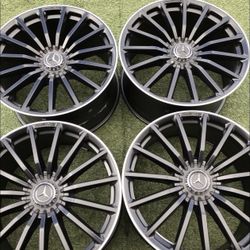 22" GLS 63 MERCEDES AMG GLS63 GLS450 GLS580 RIMS OEM ORIGINAL STOCK FACTORY BLACK 2020-2025