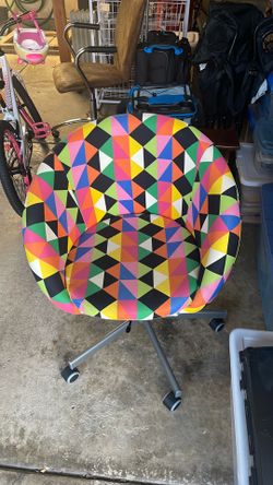 IKEA geometric desk swivel chair