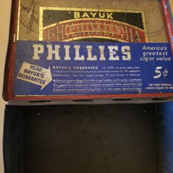 1950 Bayuk Phillies Cigar  Tin Can 