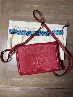 Tory Burch Red Leather Crossbody Bag