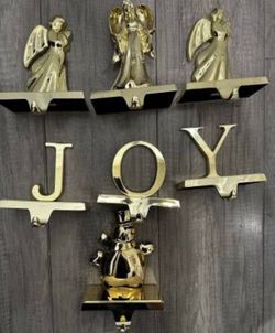 Set of Seven “Joy” Stocking Holders