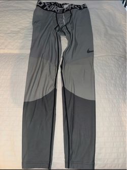 Nike Pro Men's Compression Leggings Gray/Black Colorblock Pull-On XL