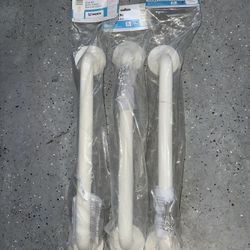 18” White Grab Bar For Bathroom 