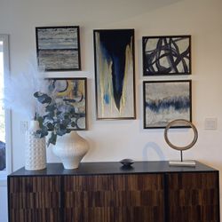 Framed Contemporary Abstract Wall Art Set 