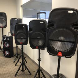 15 Inch Rechargeable Bluetooth Speaker/aux/fm/USB And SD Port/microphone For Karaoke/brand New!!