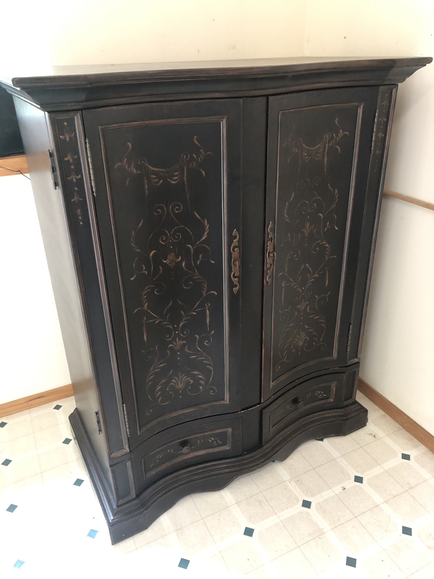Hooker furniture Seven Seas Black armoire cabinet for Sale in Poulsbo