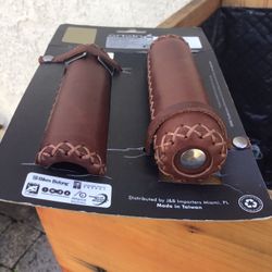 human leather Bicycle bike cruiser Grips  get a grip and go rip