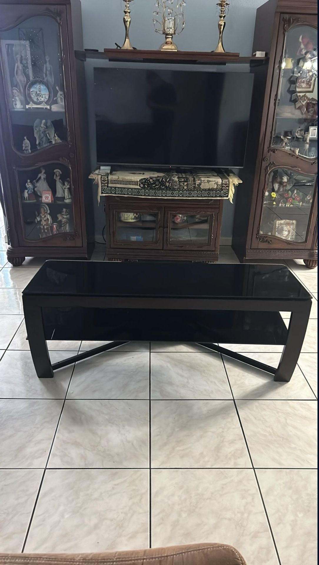 Dark Brown, Black Glass