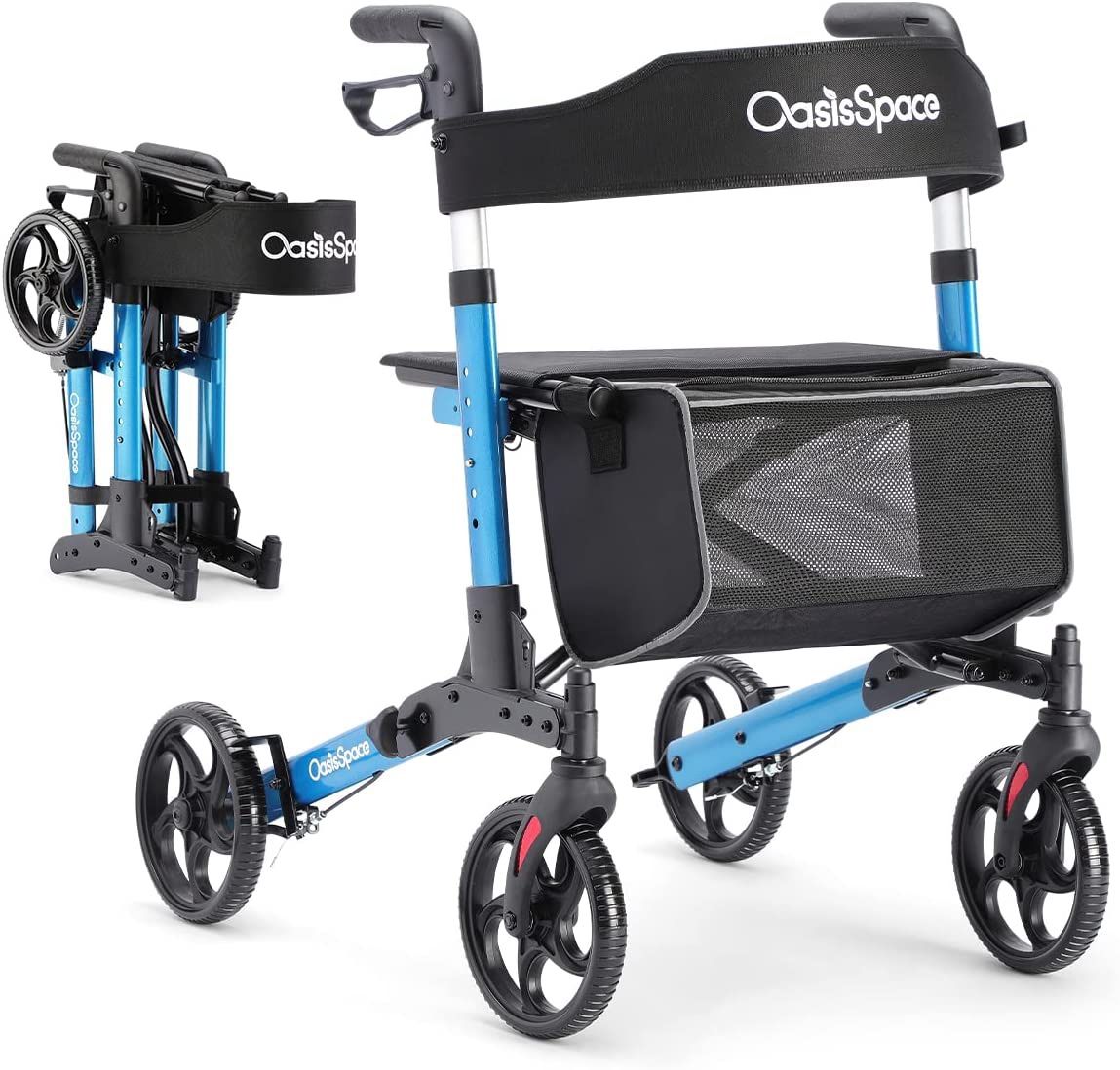 OasisSpace Ultra Golding Walker With Built In Cable With Seat 