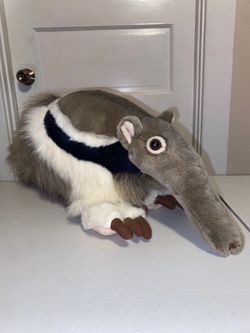 Vtg Fiesta 22" Anteater Realistic Plush Stuffed Animal Toy Shaggy Fur