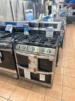 New LG 6.9 cu. ft. 5 Burners Smart Wi-Fi Freestanding Double Oven Gas Range with Probake Covection