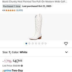 White boots 7W