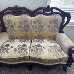 SAGE MAN-HAND CARVED ANTIQUE MAHOGANY SOFA SET – TWO-SEATER