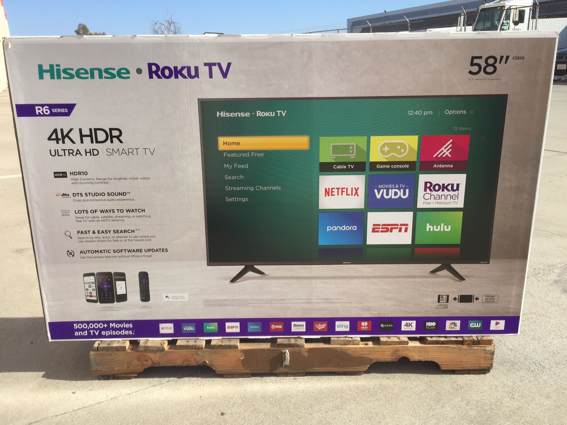 58” inch Hisense Smart Roku UHDTV 4K