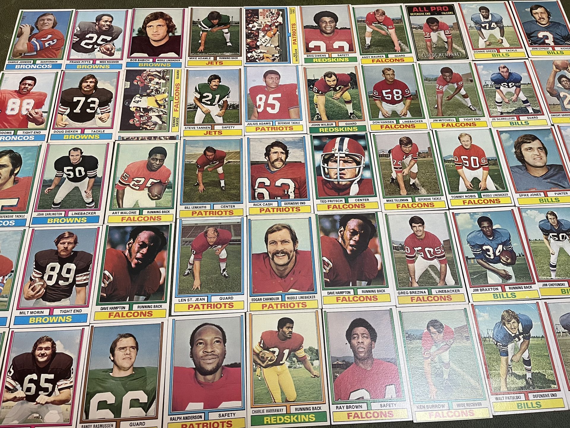 Lot of 50 1973 topps football cards #2