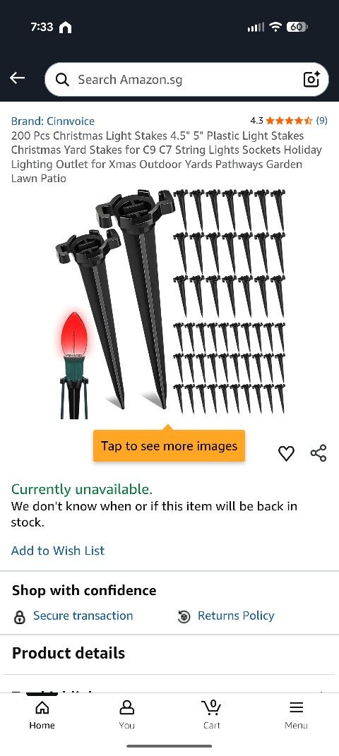 Christmas Light Yard Stakes