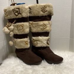 Rocawear Elle Faux fur wedge boots size 9